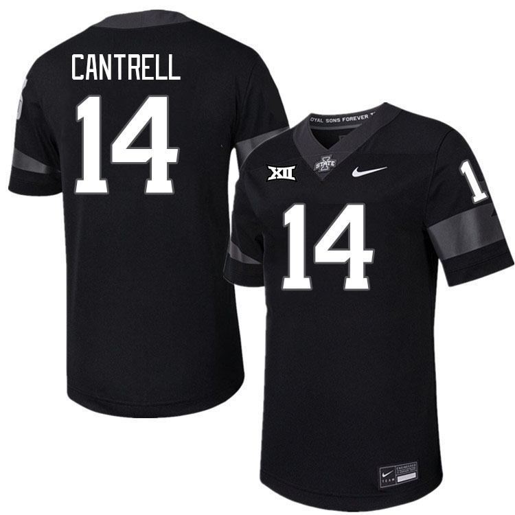 Men #14 Major Cantrell Iowa State Cyclones College Football Jerseys Stitched-Black